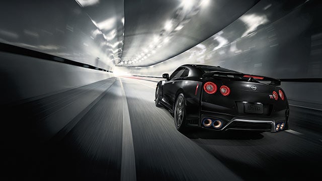 2023 Nissan GT-R seen from behind driving through a tunnel | Nissan City of Port Chester in Port Chester NY