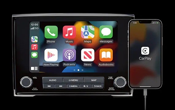Stay connected with a standard 8" touch-screen display 2023 Nissan Titan | Nissan City of Port Chester in Port Chester NY