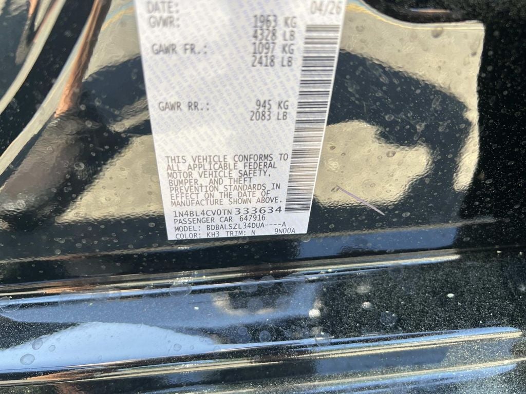 2026 Nissan Altima 2.5 SR