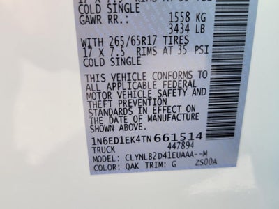 2026 Nissan Frontier SV