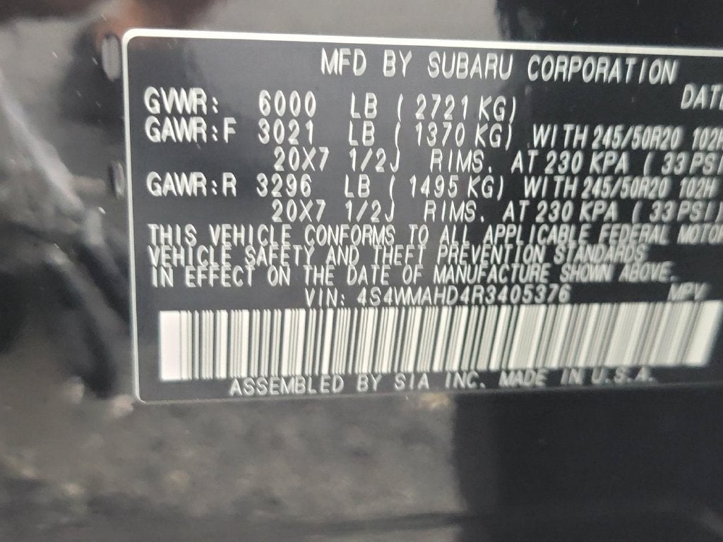 2024 Subaru Ascent Onyx Edition