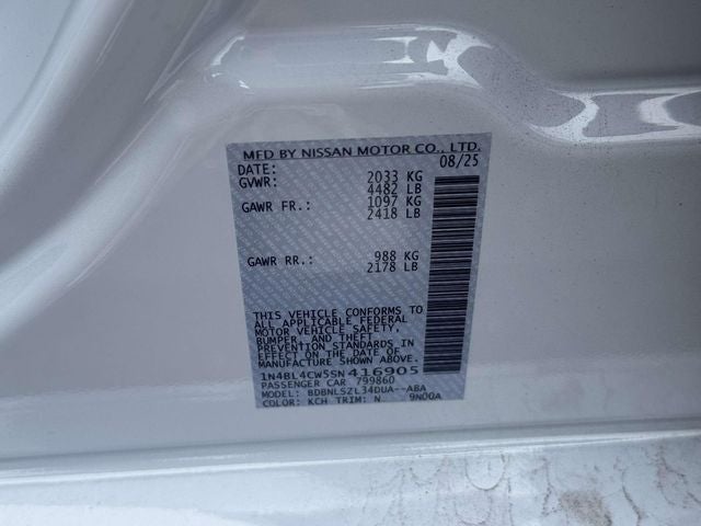 2025 Nissan Altima 2.5 SR