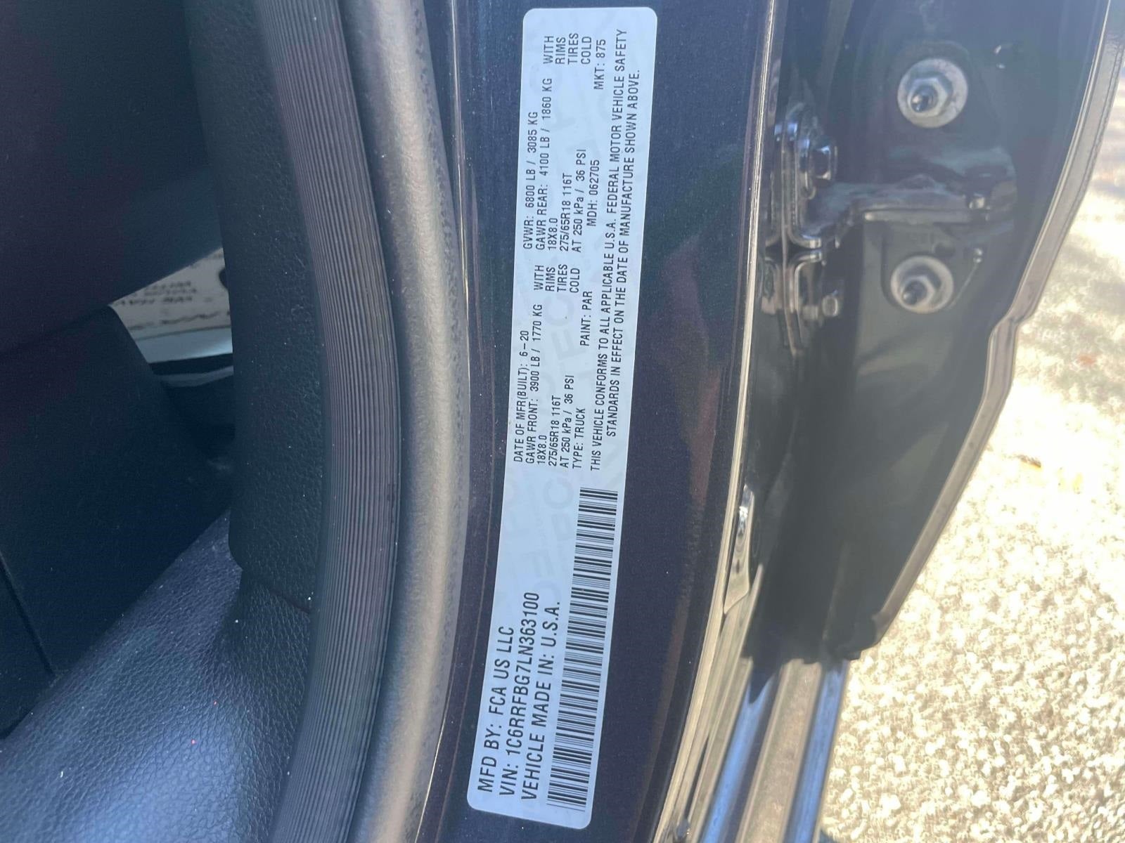 2020 RAM 1500 Big Horn Quad Cab 4x4 6'4' Box