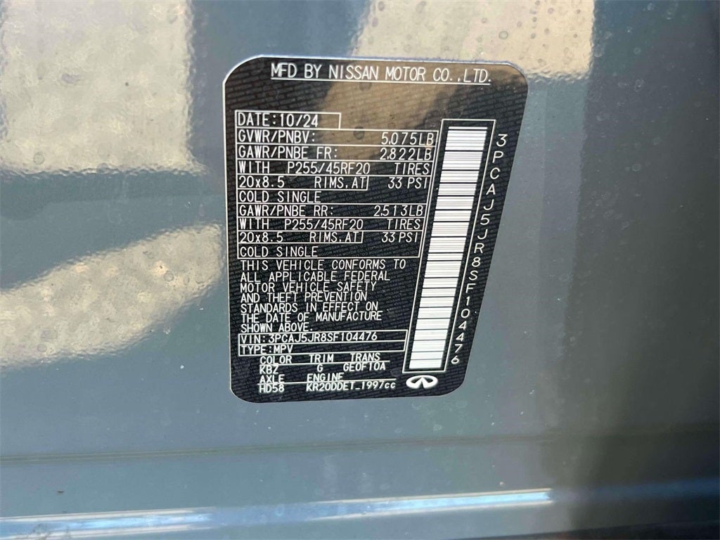 2025 INFINITI QX55 Luxe AWD