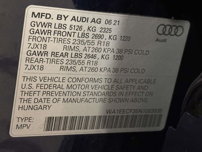 2022 Audi Q3 Premium Plus S Line quattro