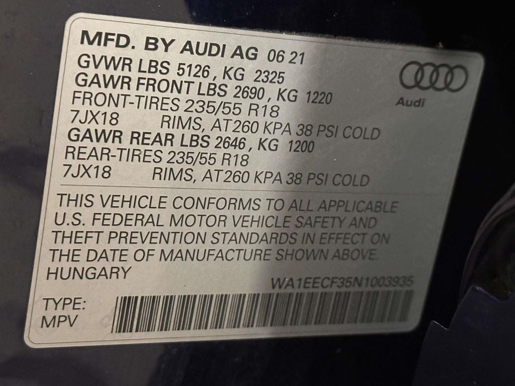 2022 Audi Q3 Premium Plus S Line quattro