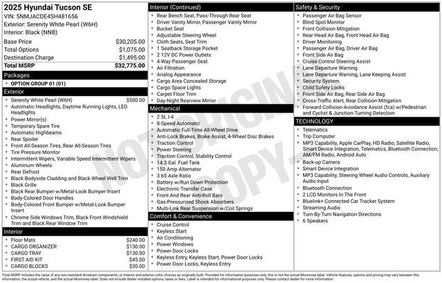 2025 Hyundai Tucson SE