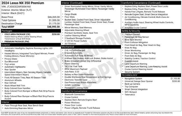 2024 Lexus NX 350 Premium