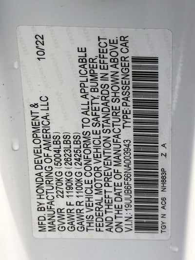 2022 Acura TLX A-Spec Package SH-AWD