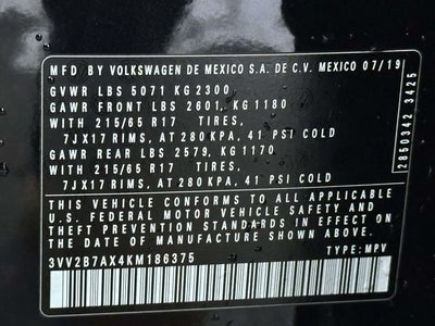 2019 Volkswagen Tiguan 2.0T SE 4Motion