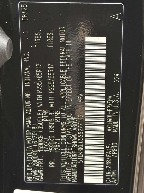 2025 Toyota Sienna Mobility LE 8 Passenger