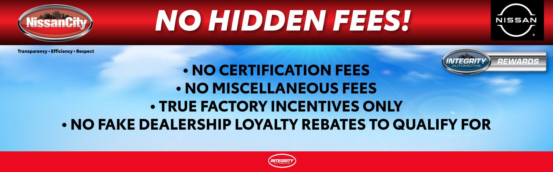 No Hidden Fees