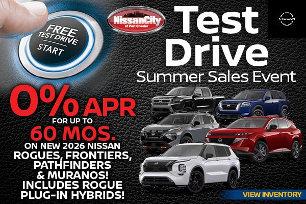 0% APR FOR UP TO 60 MOS. ON NEW 2026 NISSAN ROGUES, FRONTIER