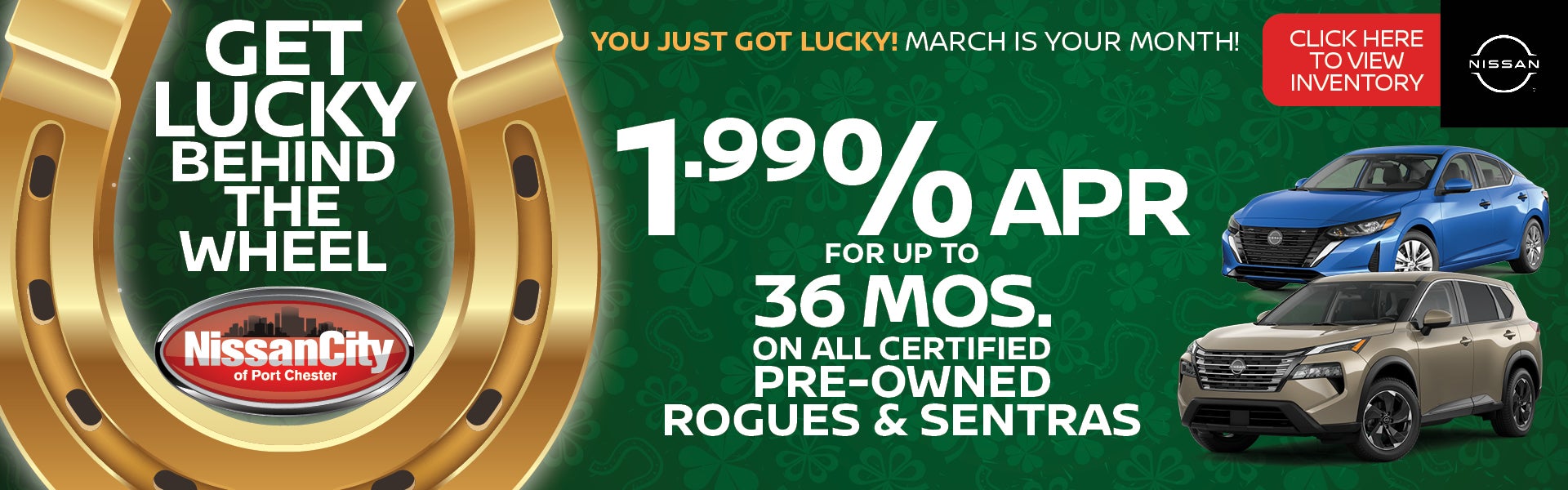 1.99% APR FOR UP TO 36 MOS. ON ALL CERTIFIED PRE-OWNED ROGUE