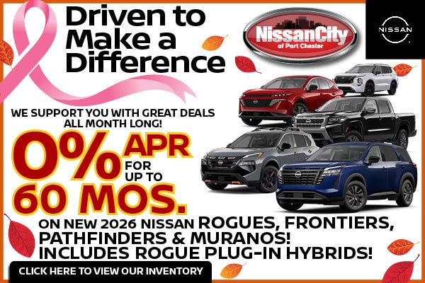 0% APR FOR UP TO 60 MOS. ON NEW 2026 NISSAN ROGUES, FRONTIER
